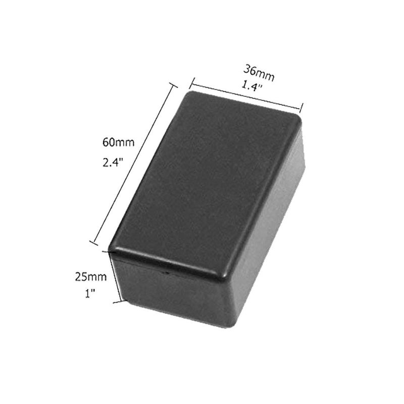 YXQ 60x36x25mm Waterproof Electric Project Case Junction Box with Cover Black Plastic, 6-Pack - Image 2